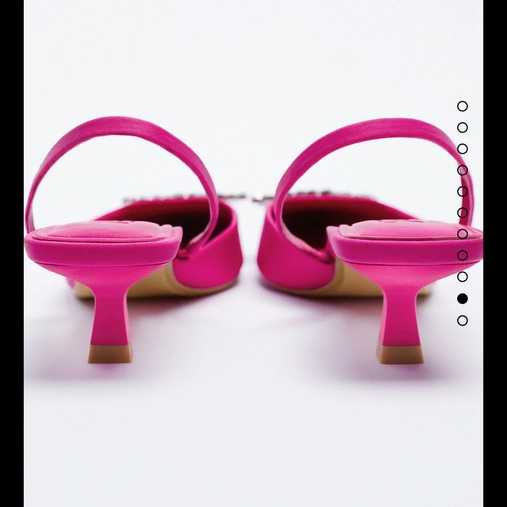 Zara Shimmery Slingback Heels - Picture 6 of 8